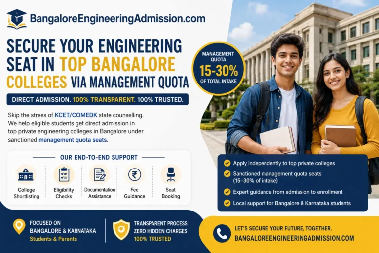 Admission in Bangalore Under Management Quota For Top Engineering Colleges