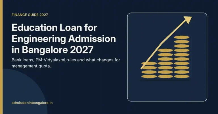 Education loan guide for engineering admission in Bangalore 2027