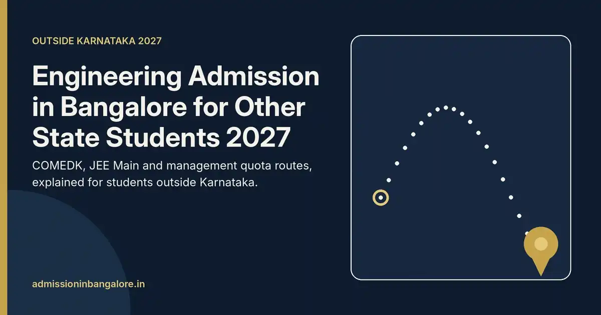 Engineering admission in Bangalore for other state students 2027 guide