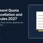 Management quota seat cancellation and refund rules 2027