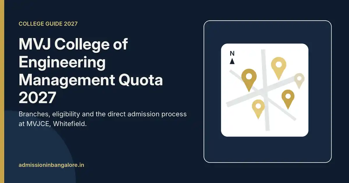 MVJ College of Engineering MVJCE management quota admission 2027 Whitefield Bangalore