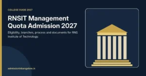 RNSIT Bangalore management quota admission 2027 guide