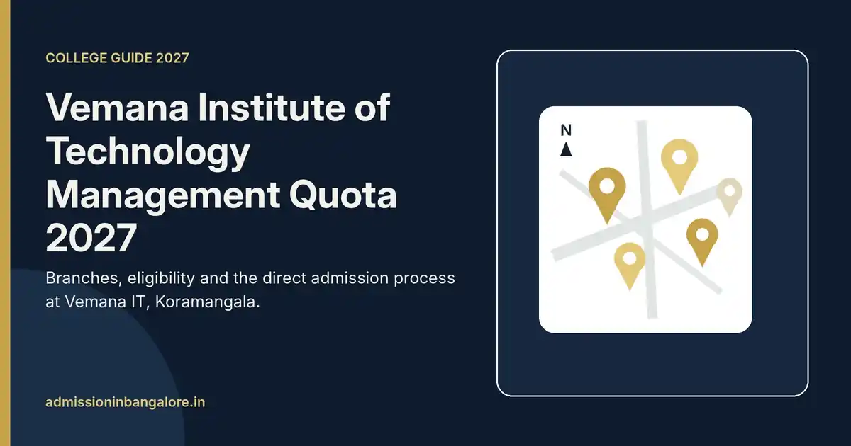 Vemana Institute of Technology Management Quota Admission 2027 1 Vemana Institute of Technology Koramangala management quota admission 2027 guide graphic